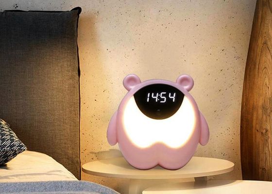 Bear 3w Alarm Clock Night Light ، وضع غفوة قابل للتغيير مصباح ليلي ملون