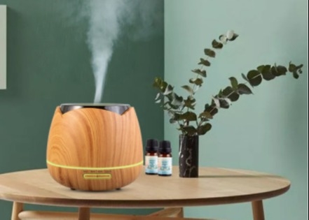 400ml Wood grain aromatherapy machine humidifier Multifunctional atmosphere lamp essential oil aromatherapy machine